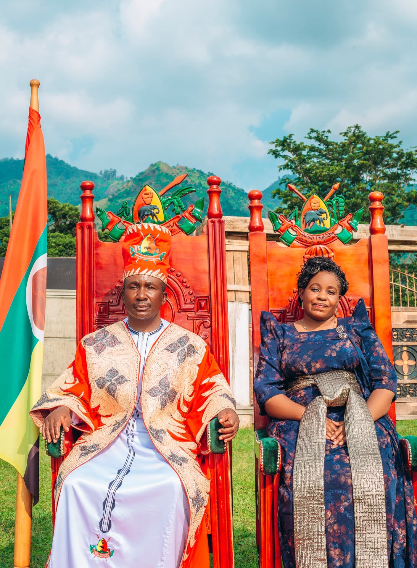 Cultural leaders in ceremonial attire
